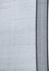 Grey Handloom Saree With Blouse Piece - Adi Akshoy & Co.