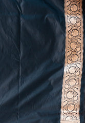 Deep Turquoise Wedding Banarasi Silk Saree with Blouse Piece - Adi Akshoy & Co.