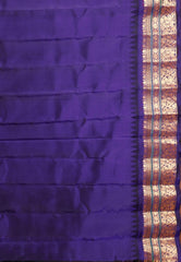 Cross Feroza Blue with Navy Blue Border Gadwal Pure Silk Saree With Blouse Piece - Adi Akshoy & Co.