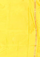 Yellow Kanjivaram Silk Saree With Blouse Piece - Adi Akshoy & Co.