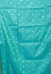 Sea Green Katan Silk Saree With Blouse Piece - Adi Akshoy & Co.