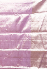 Mauve Tissue Kanjivaram Pure Silk Saree With Blouse Piece - Adi Akshoy & Co.