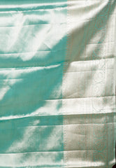 Sea Green Tissue Kanjivaram Pure Silk Saree With Blouse Piece - Adi Akshoy & Co.