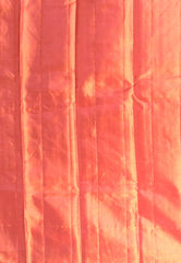 Peach Brocade Tissue Kanjivaram Pure Silk Saree With Blouse Piece - Adi Akshoy & Co.