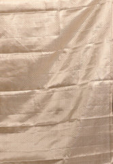 Matt Golden Brocade Tissue Kanjivaram Pure Silk Saree With Blouse Piece - Adi Akshoy & Co.