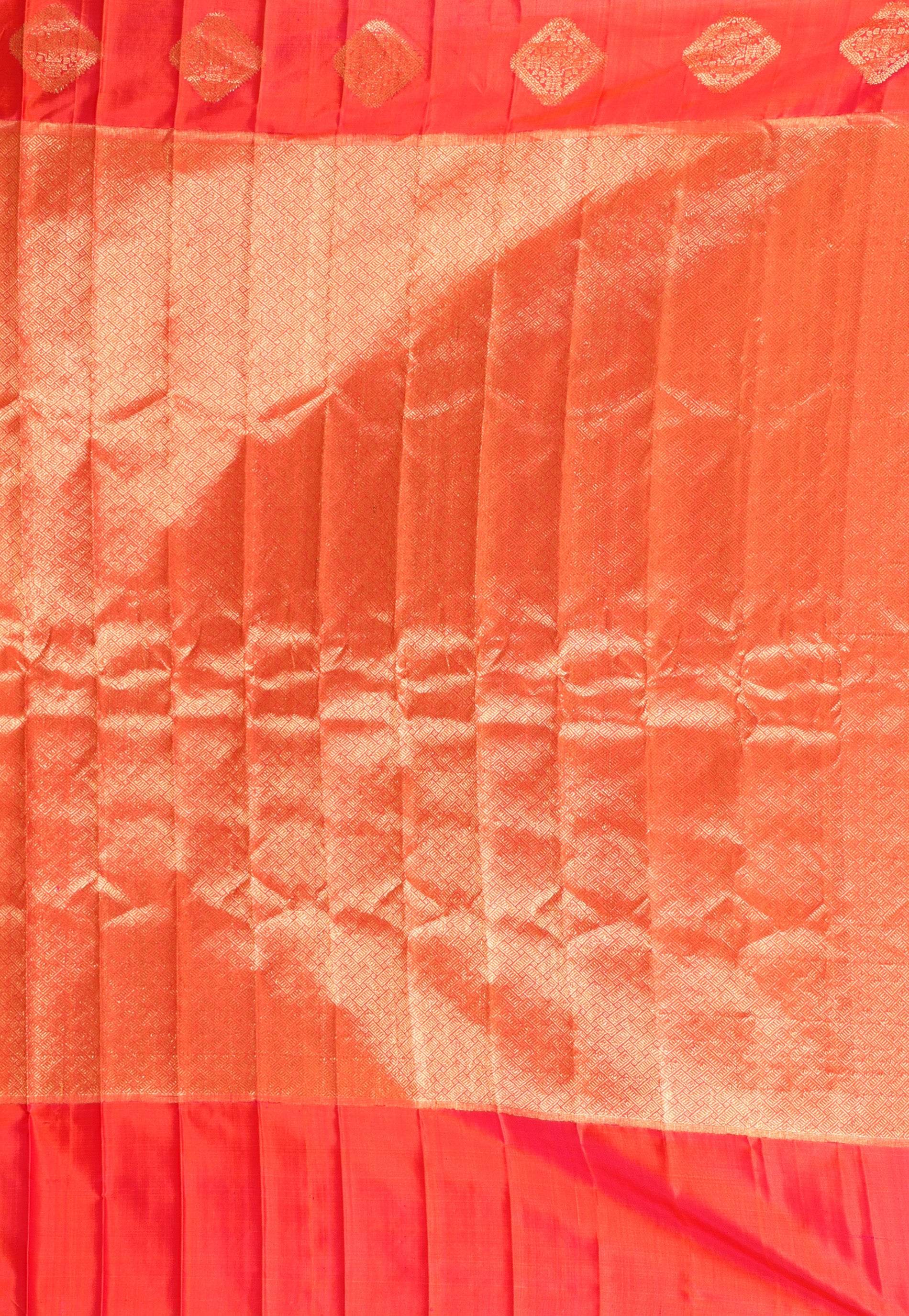 Cross Pink Gadwal Saree With Blouse Piece - Adi Akshoy & Co.