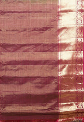 Black Tissue Gadwal Pure Silk Saree With Blouse Piece - Adi Akshoy & Co.