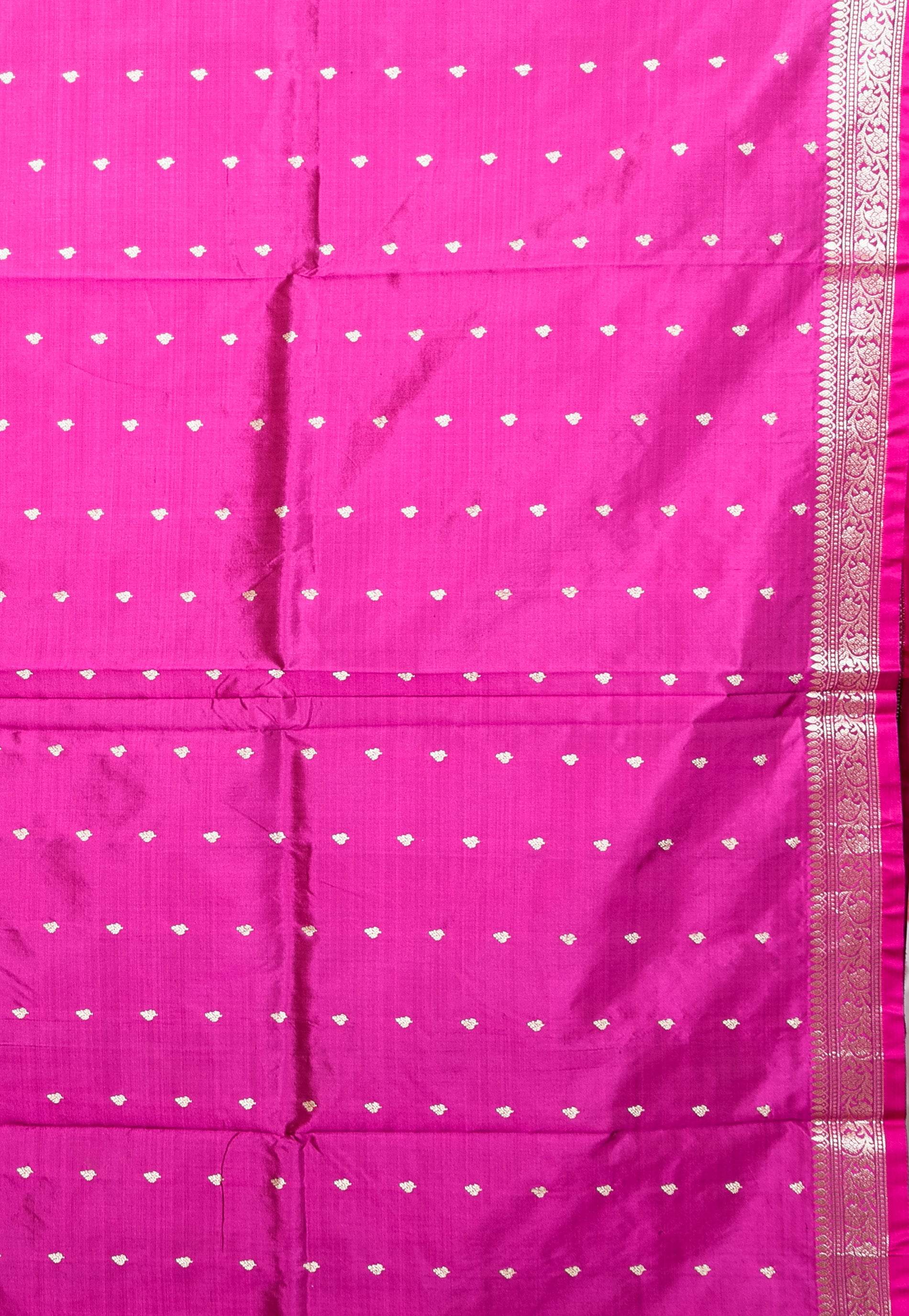 Maroon Katan Pure Silk Saree With Blouse Piece - Adi Akshoy & Co.