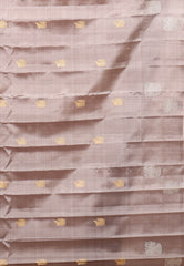 Off White with Grey Border Gadwal Pure Silk Saree With Blouse Piece - Adi Akshoy & Co.