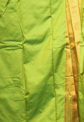 Cross Magenta with Parrot Green Border Kanjivaram Silk Saree With Blouse Piece - Adi Akshoy & Co.