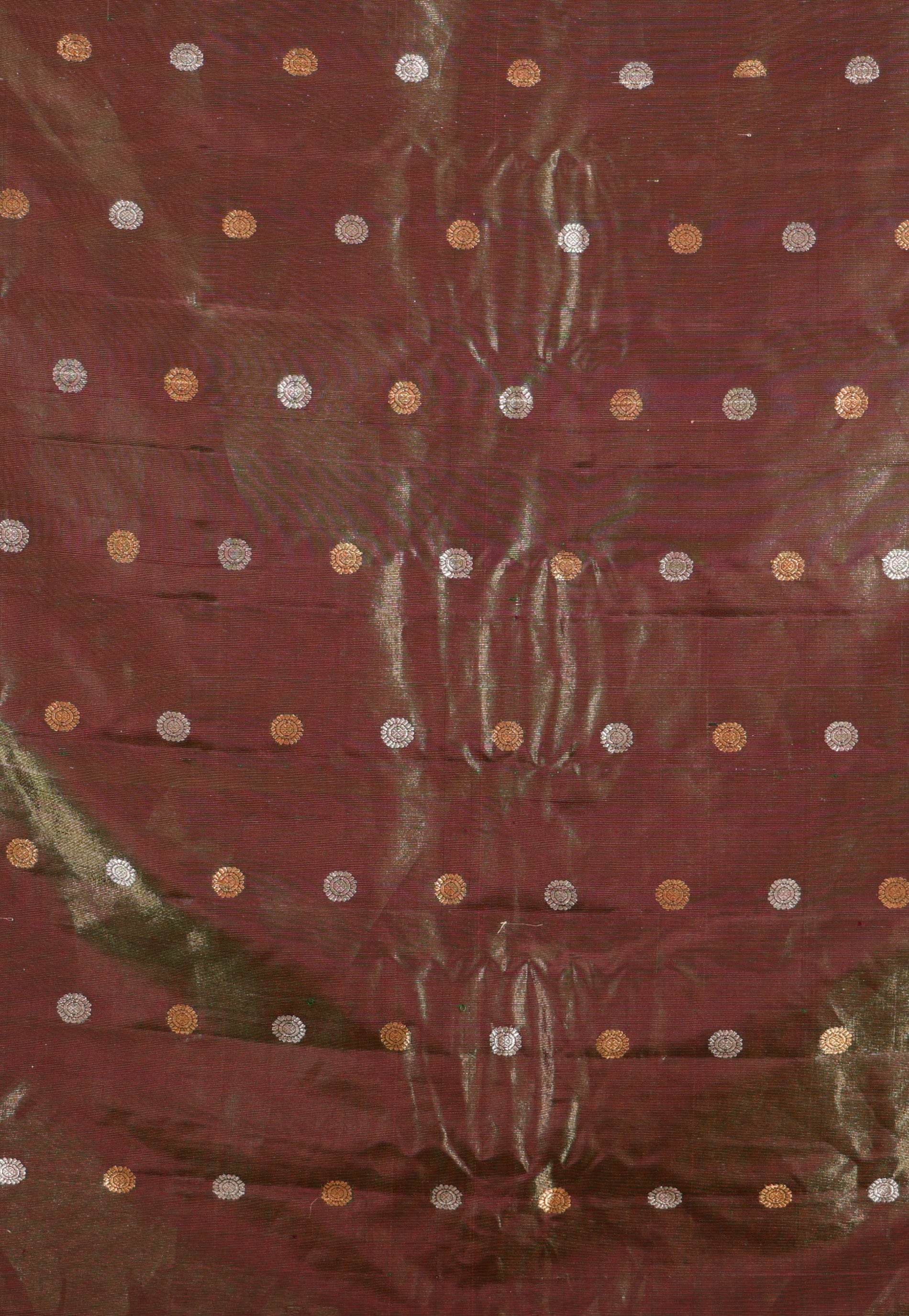 Bottle Green Gadwal Pure Silk Saree With Blouse Piece - Adi Akshoy & Co.