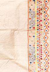 Tussar Colour Pure Tussar Silk Kantha Saree With Blouse Piece - Adi Akshoy & Co.