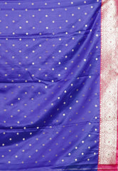 Purple with Rani Border Mashru Silk Saree with Blouse Piece - Adi Akshoy & Co.