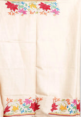 Tussar Colour Pure Tussar Silk Kantha Saree With Blouse Piece - Adi Akshoy & Co.