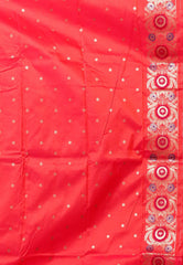 Cross Pink Minakari Kanjivaram Silk Saree With Blouse Piece - Adi Akshoy & Co.