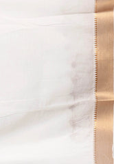 Offwhite Colour Mangalagiri Cotton Kantha Saree With Blouse Piece - Adi Akshoy & Co.