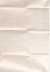 Off White Tussar Silk Saree with Blouse Piece - Adi Akshoy & Co.