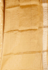 Golden Tissue Silk Saree with Blouse Piece - Adi Akshoy & Co.