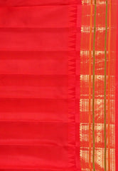 Royal Blue with Red Border Gadwal Pure Silk Saree With Blouse Piece - Adi Akshoy & Co.