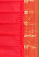 Magenta with Red Border Gadwal Pure Silk Saree With Blouse Piece - Adi Akshoy & Co.