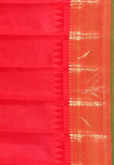 Magenta with Red Border Gadwal Pure Silk Saree With Blouse Piece - Adi Akshoy & Co.