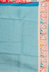 Red Kani Silk Saree With Blouse Piece