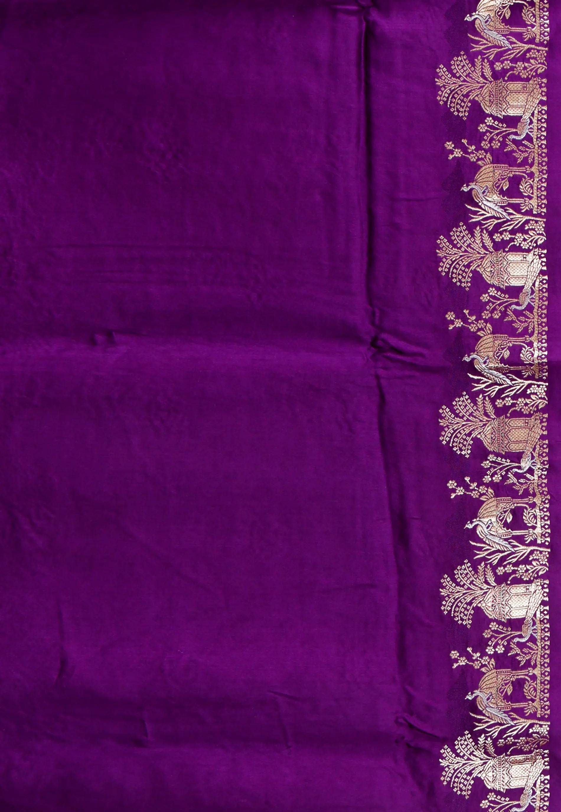 Purple Mashru Silk Saree with Blouse Piece