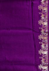 Purple Mashru Silk Saree with Blouse Piece