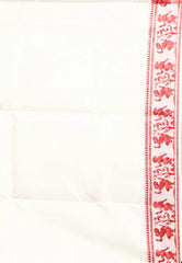 Off White Baluchari Pure Silk Saree with Blouse Piece - Adi Akshoy & Co.