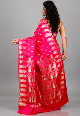 Rani Mashru Silk Saree with blouse Piece