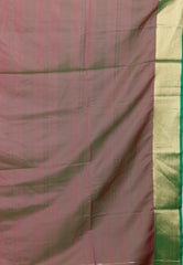 Rani with Orange Border Katan Silk Saree With Blouse Piece