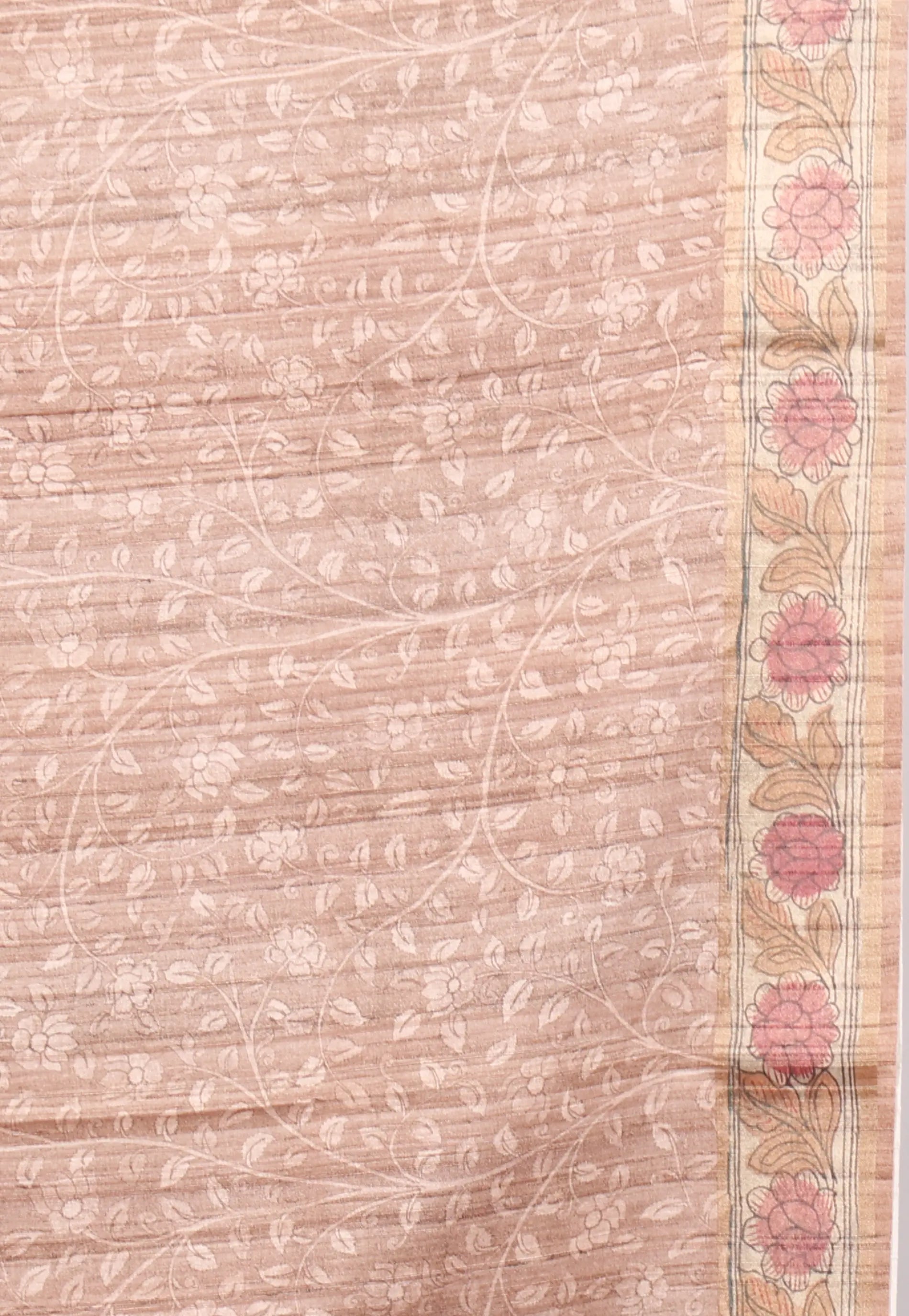 Feroza Blue Tussar Silk Saree with Blouse Piece