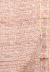 Feroza Blue Tussar Silk Saree with Blouse Piece