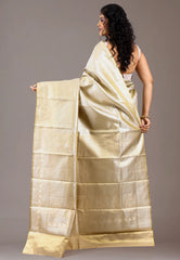 Golden Tissue Kanjivaram Silk Saree With Blouse Piece