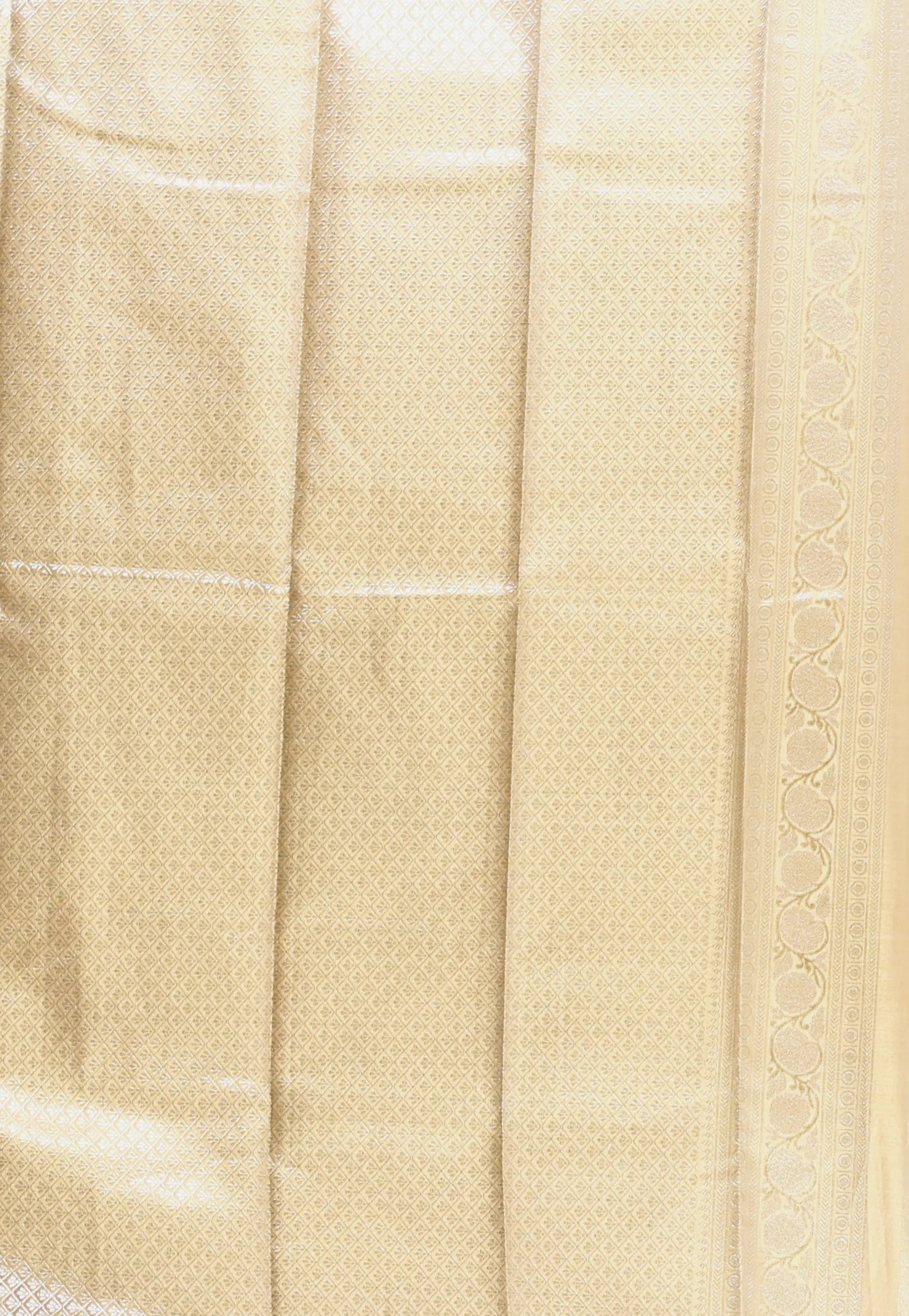 Golden Tissue Kanjivaram Silk Saree With Blouse Piece