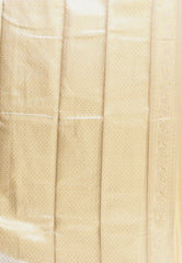 Golden Tissue Kanjivaram Silk Saree With Blouse Piece