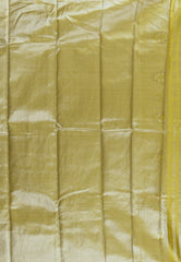 Lime Green Tissue Kanjivaram Silk Saree With Blouse Piece