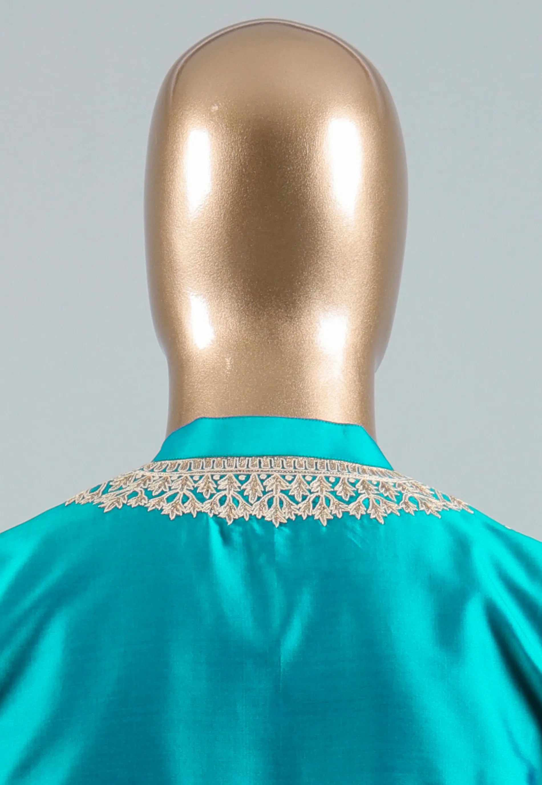 Sea Green Punjabi with Zari work - Adi Akshoy & Co.