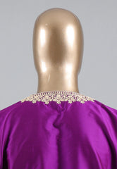 Purple Punjabi with Embroidery Silver Zari Work - Adi Akshoy & Co.