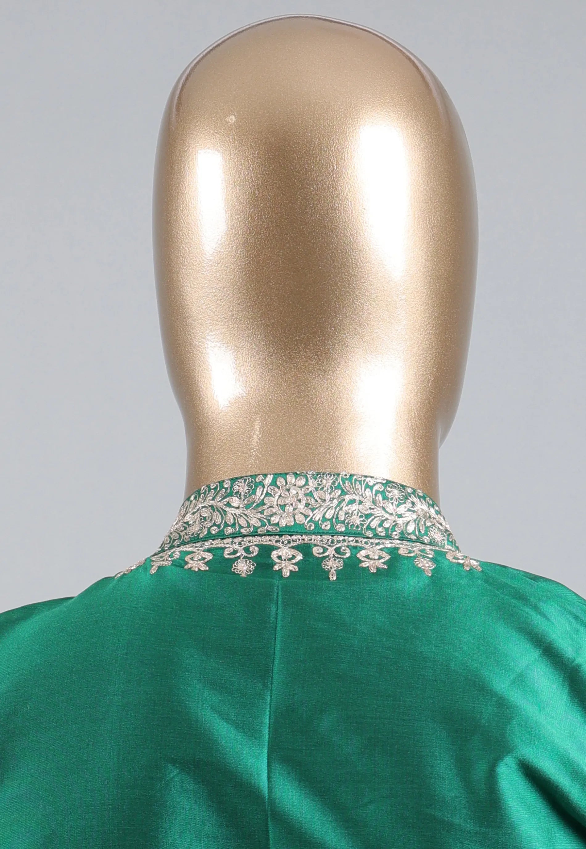 Bottle Green Punjabi with Embroidery Work - Adi Akshoy & Co.