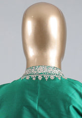 Bottle Green Punjabi with Embroidery Work - Adi Akshoy & Co.