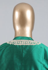 Bottle Green Punjabi with Embroidery Zari Work - Adi Akshoy & Co.