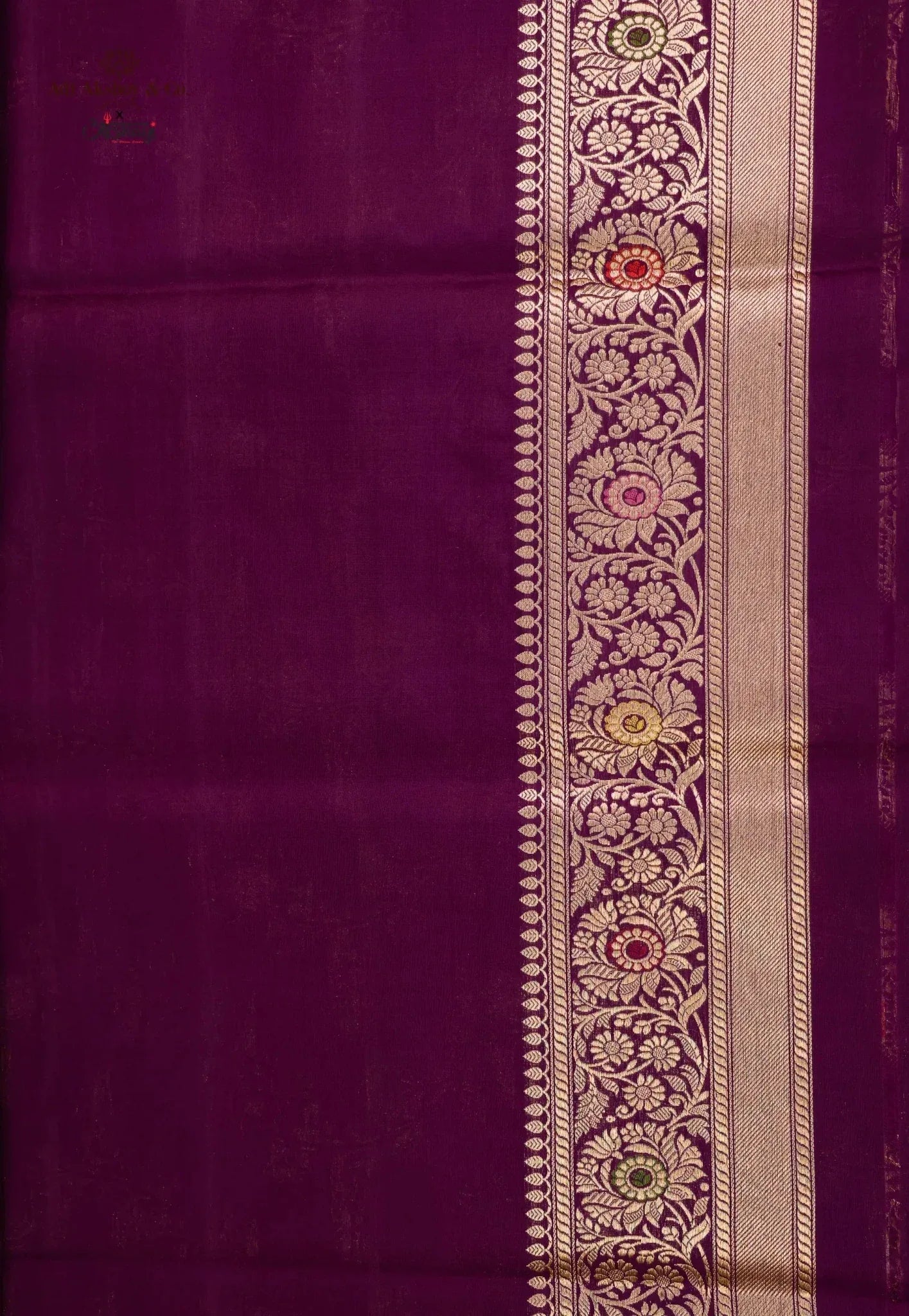 Magenta Pure Exclusive Kadwa Katan Silk Saree with Blouse Piece - Adi Akshoy & Co.