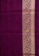 Magenta Pure Exclusive Kadwa Katan Silk Saree with Blouse Piece - Adi Akshoy & Co.