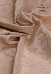 Cream Beige Colour Pure Exclusive Kadwa Katan Silk Saree with Blouse Piece - Adi Akshoy & Co.