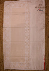 Cream Beige Colour Pure Exclusive Kadwa Katan Silk Saree with Blouse Piece - Adi Akshoy & Co.