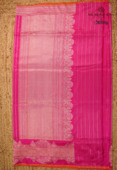 Rani Pink Pure Exclusive Kadwa Katan Silk Saree with Blouse Piece - Adi Akshoy & Co.