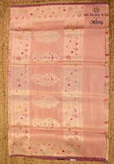 Tussar Colour Exclusive Pure Tissue Silk Saree with Blouse Piece - Adi Akshoy & Co.
