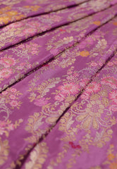 Onion Pink Pure Exclusive Kadwa Katan Banarasi Saree with Blouse Piece