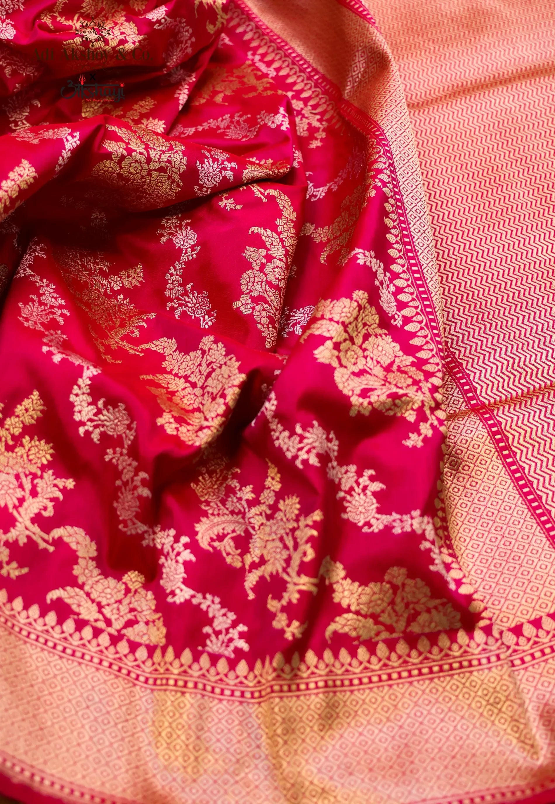 Rani Pure Exclusive Kadwa Katan Silk Saree with Blouse Piece - Adi Akshoy & Co.